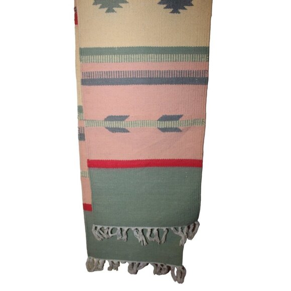 Hand loomed Art Southwestern table runner Pastel colors Geometric Folk Oaxacan? - Picture 6 of 9